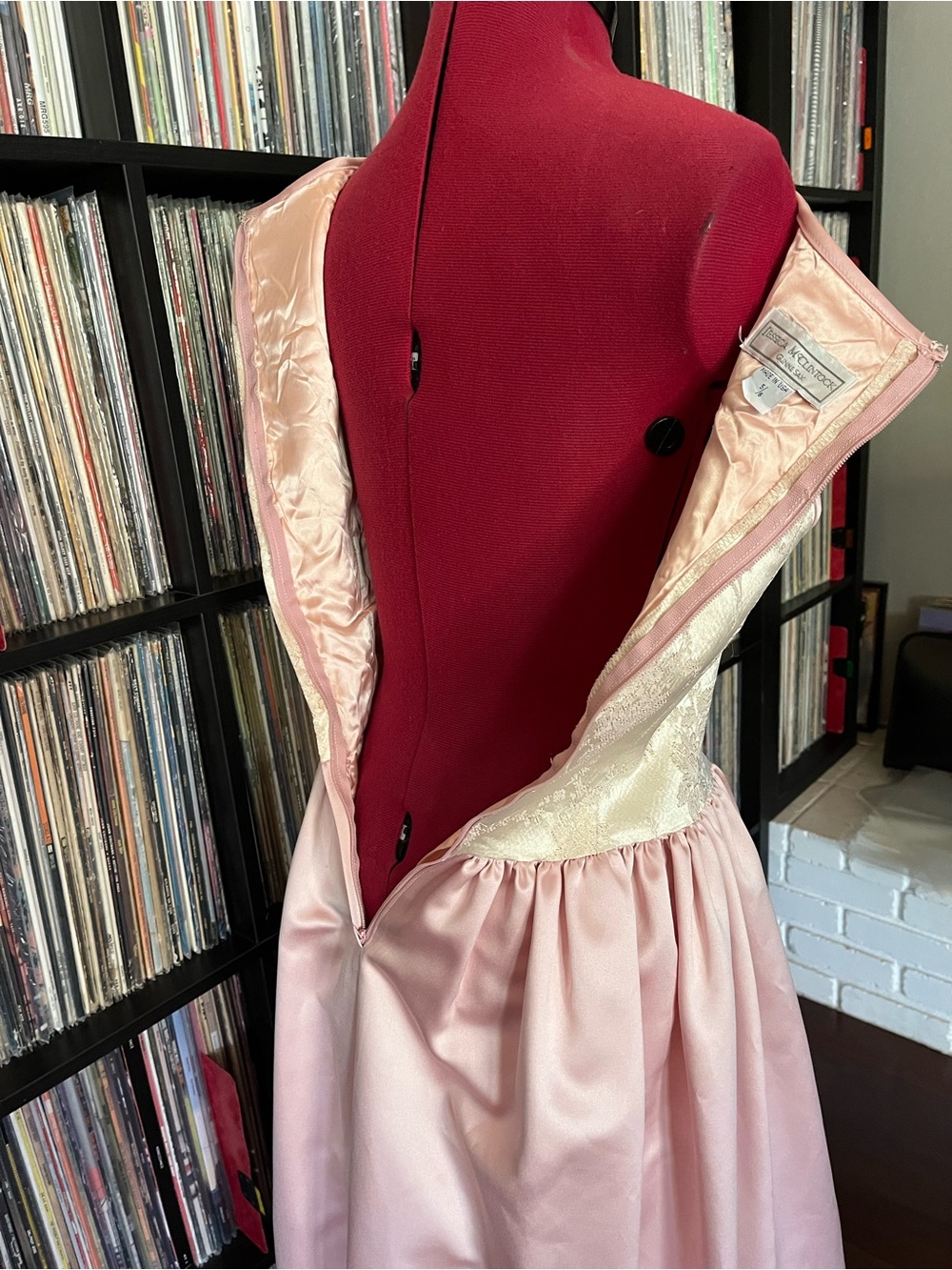 Jessica McClintock Gunne Sax Vintage Ballet Pink Princess XS gold 💖 - Picture 8 of 11